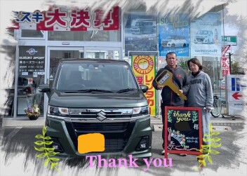 N様　中古車ﾜｺﾞﾝRｶｽﾀﾑZご納車おめでとうございます！